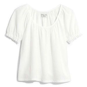 MADEWELL TEXTURE AND THREAD PEASANT TOP NWT